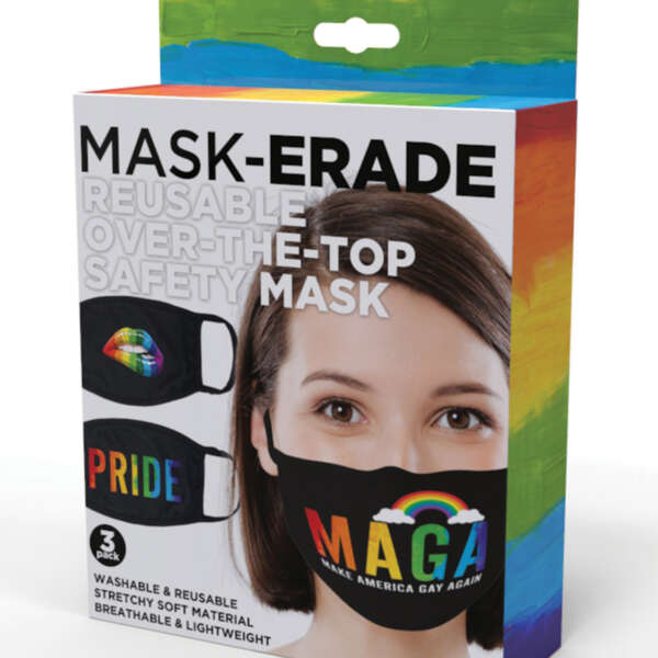 Hott Products Mask-erade Masks - Pride/Gay Again/Rainbow Kiss Pack of 3