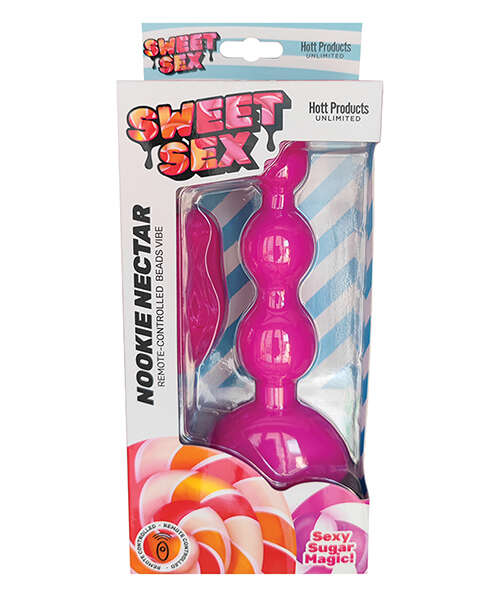 Sweet Sex Nookie Nectar Beads Vibe w/Remote - Magenta