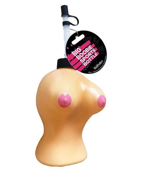 Big Boobie Sports Bottle - 16 oz Flesh