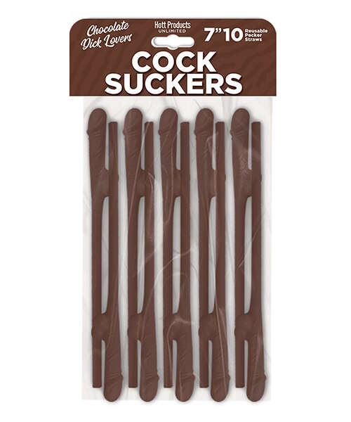 Cock Suckers Pecker Straws - Chocolate Lovers Pack of 10