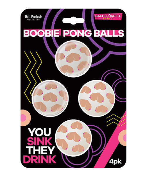 Boobie Beer Pong Balls - 4 pk