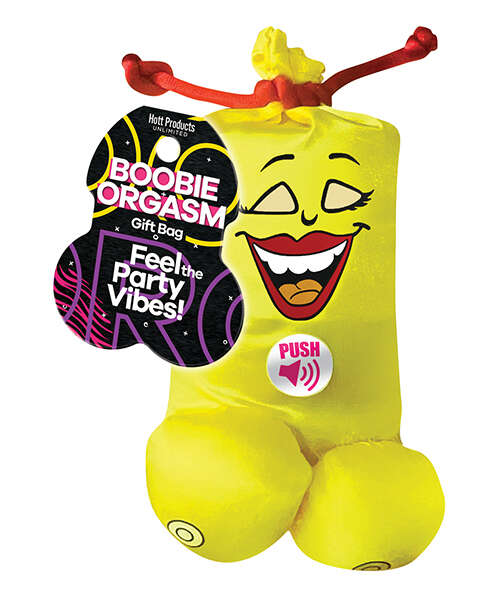 Boobie Orgasm Gift Bag - Yellow