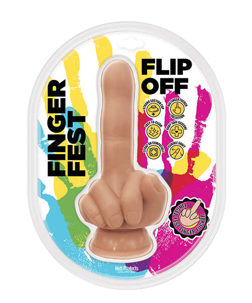 Finger Fest Flip Off Dildo - Flesh