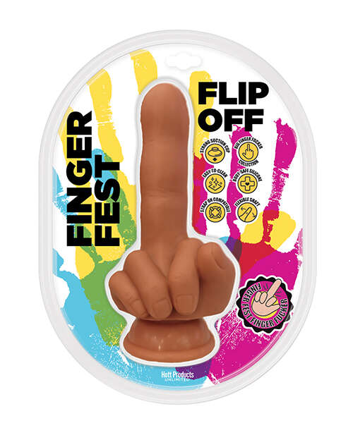 Finger Fest Flip Off Dildo - Tan