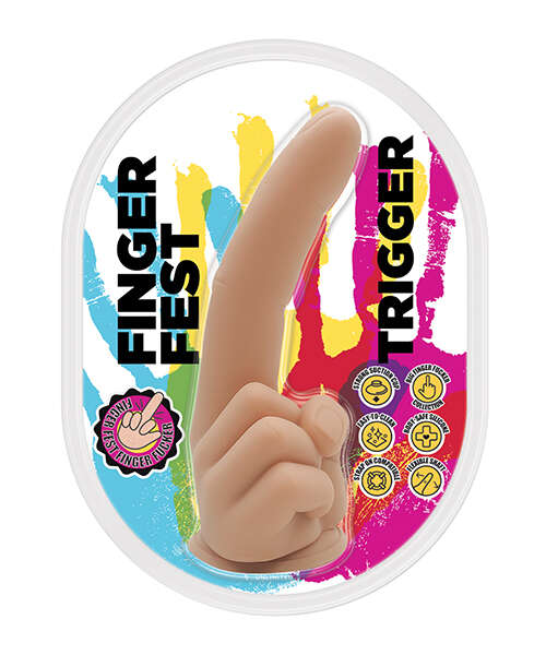 Finger Fest Trigger Dildo - Flesh