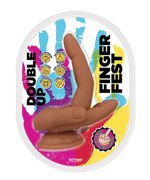 Finger Fest Double Up Dildo - Tan