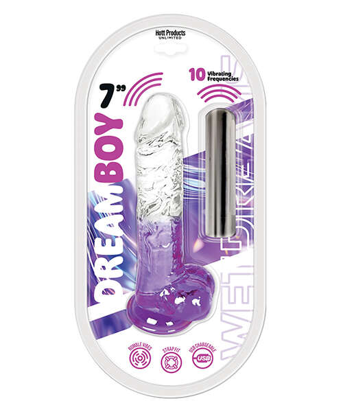 Wet Dreams Dream Boy 7" Jelly Vibrator - Purple