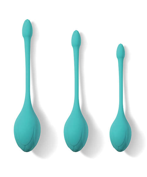 Bluebell Floral 3 Size & Weight Kegel Ball Exercise Set - Blue