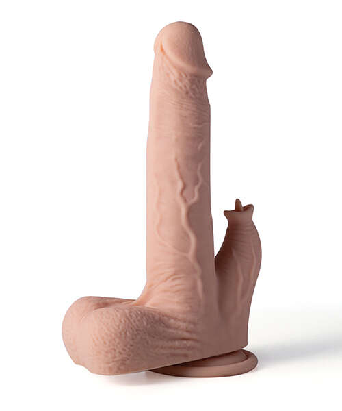 Colter App Controlled Realistic 8.5" Thrusting Dildo Vibrator w/Clit Licker - Ivory