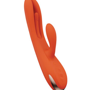 Terri App Controlled Kinky Finger Tapping Rabbit Vibrator - Orange