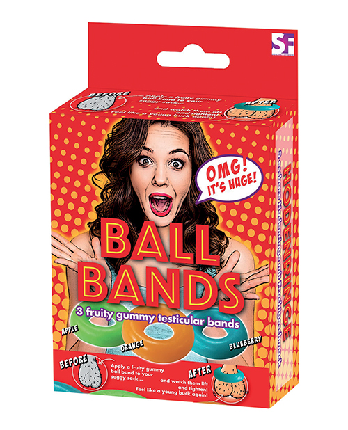 Gummy Ball Bands - 3 Pack Assorted Colors/Flavors