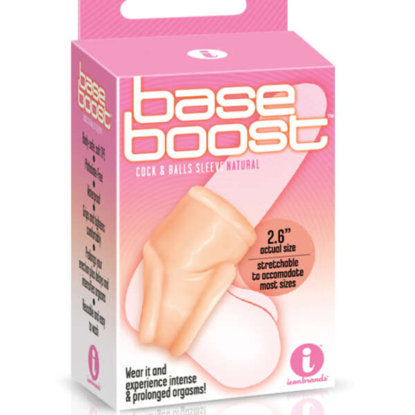 The 9's Base Boost Cock & Balls Sleeve - Natural