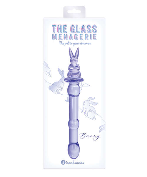 Glass Menagerie Rabbit Glass Dildo - Pink