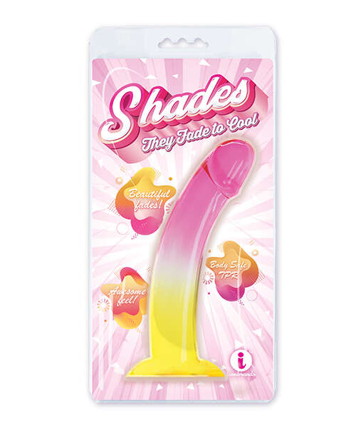 Shades Jelly TPR Gradient Dong Large - Pink/Yellow