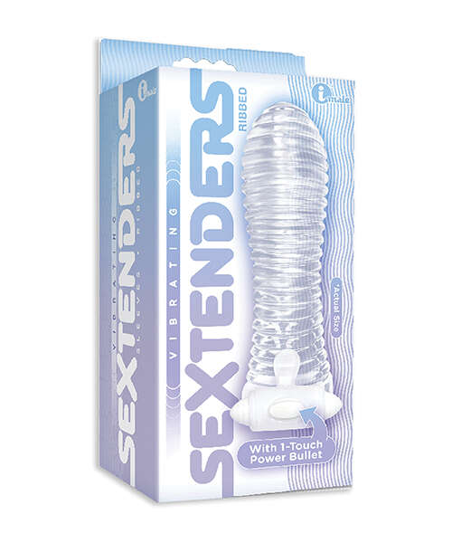 The 9's Vibrating Sextenders Ribbed Sleeve