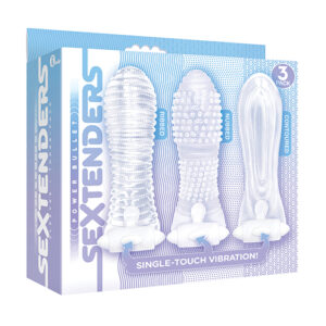 The 9's Vibrating Sextenders Sleeves - Pack of 3