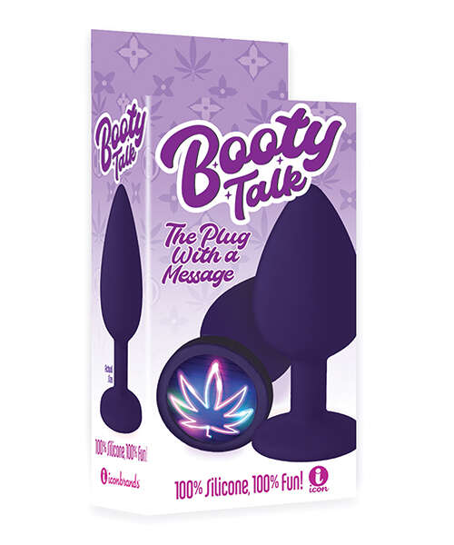 The 9's Booty Calls Neon Leaf Plug - Purple