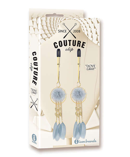 Couture Clips Luxury Nipple Clamps - Dove Gray
