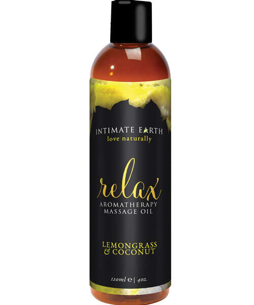 Intimate Earth Relaxing Massage Oil - 120 ml Coconut & Lemongrass