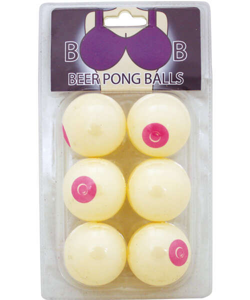 Boob Beer Pong Balls - Pack of 6