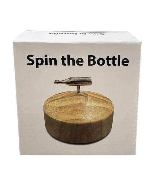 Spin The Bottle - Silver/Wood
