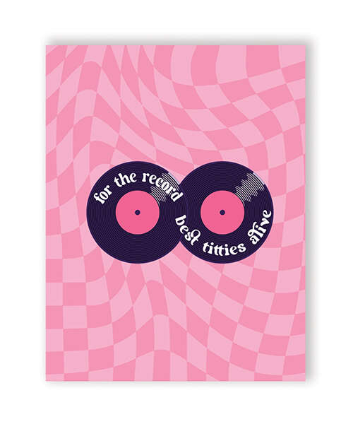 For The Record Best Titties Alive Greeting Card