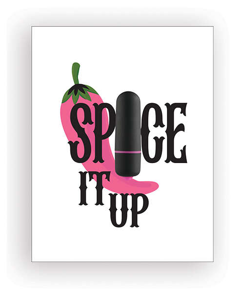 Spice It Up Naughty Greeting Card w/Rock Candy Vibrator & Fresh Vibes Towelettes