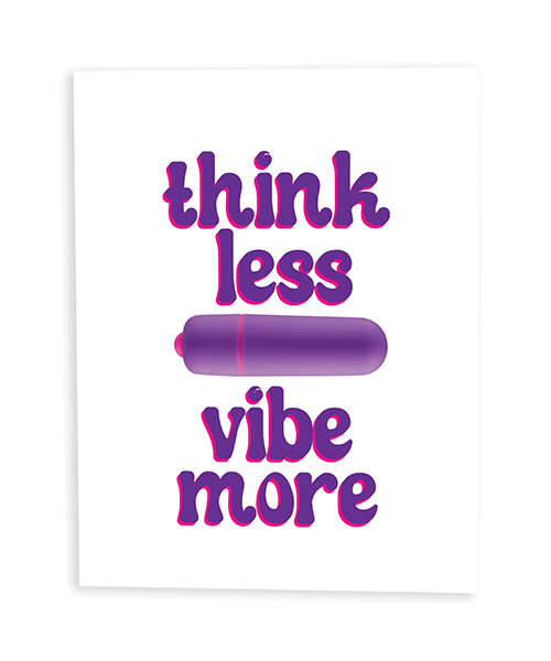 Think Less, Vibe More Naughty Greeting Card w/Rock Candy Vibrator & Fresh Vibes Towelettes