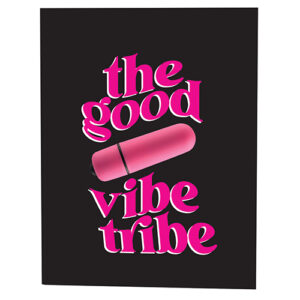 The Good Vibe Tribe Naughty Greeting Card w/Rock Candy Vibrator & Fresh Vibes Towelettes