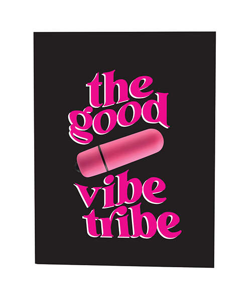 The Good Vibe Tribe Naughty Greeting Card w/Rock Candy Vibrator & Fresh Vibes Towelettes