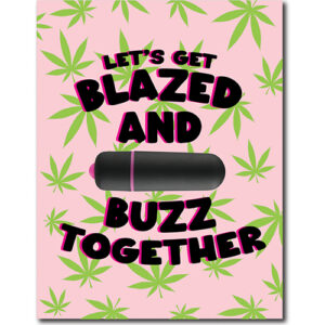 420 Foreplay Blazed Greeting Card w/Rock Candy Vibrator & Fresh Vibes Towelettes