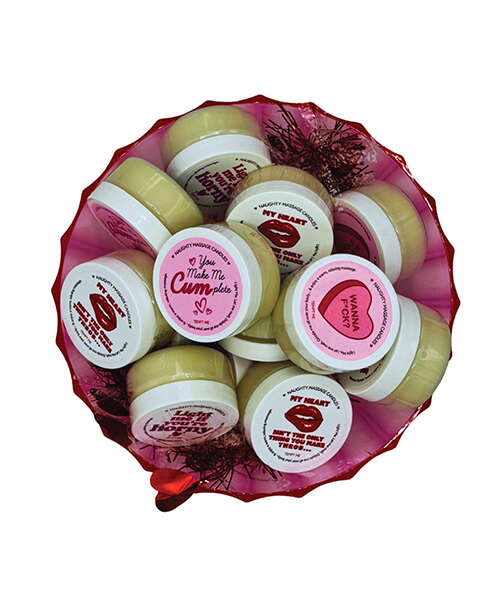 Valentines Massage Candles Prepack Grab and Go Bowl of 16