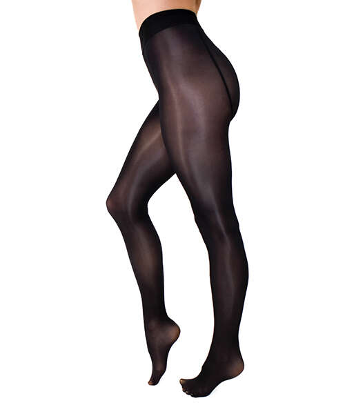 Kix'ies Strong & Silky Black Tights - Black S/M