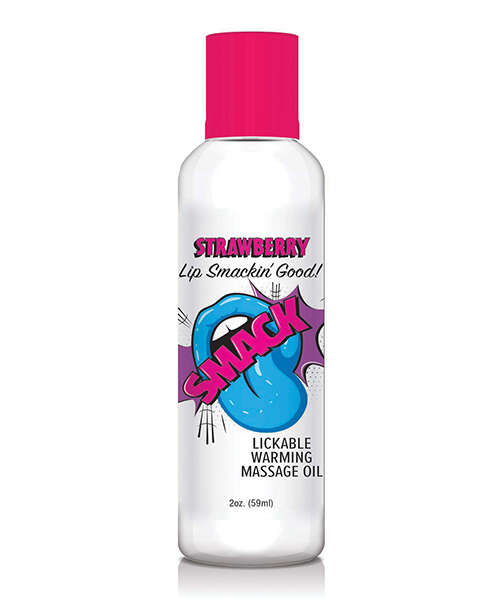 Smack Warming Massage Oil - 2 oz Strawberry