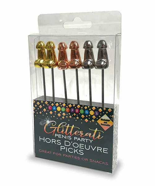 Glitterati Penis Hor D'Oeuvre Picks - Set of 6