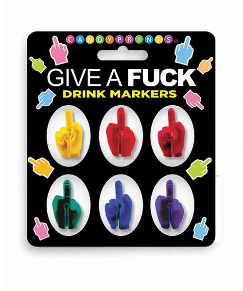 Give A Fuck Drink Markers 6 pc Set - Multi-Color