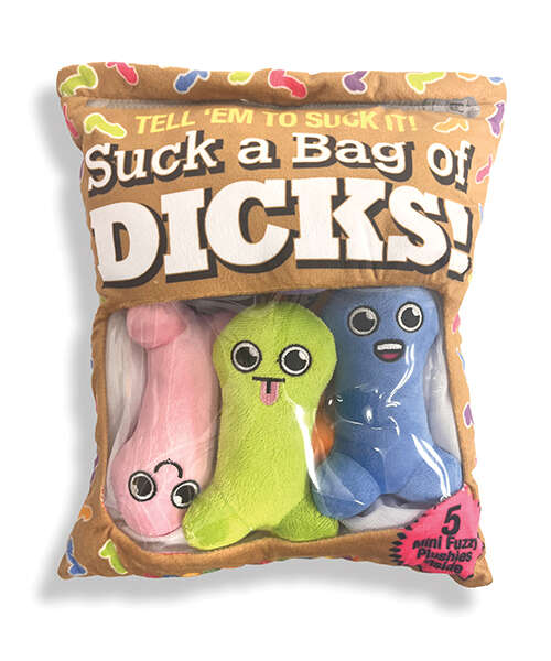 Suck A Bag of Dicks Plushy Pillows - Plush Bag of 5 Dicks