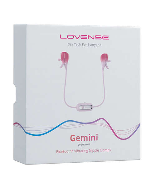 Lovense Gemini Vibrating Nipple Clamps - Pink