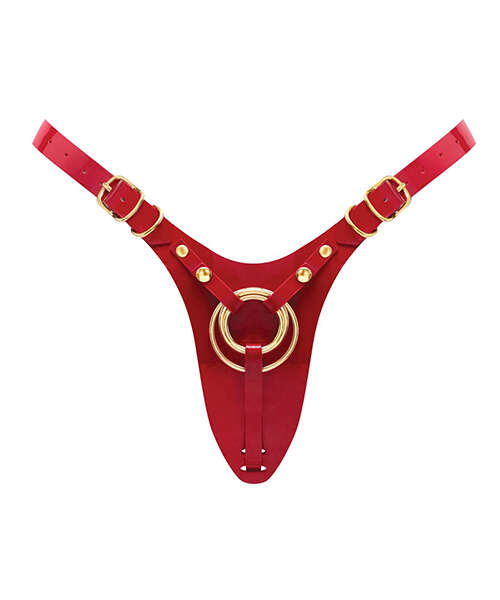 Strap-on-Me Leatherette Harness Fabulous - One Size Red Glossy