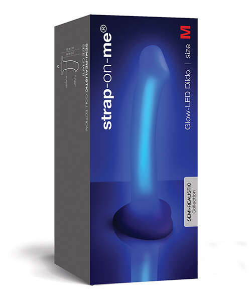 Strap-on-Me Glow-Led Dildo - Purple