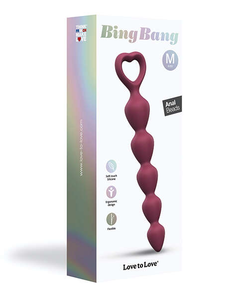 Love to Love Bing Bang Anal Beads - Prune Medium