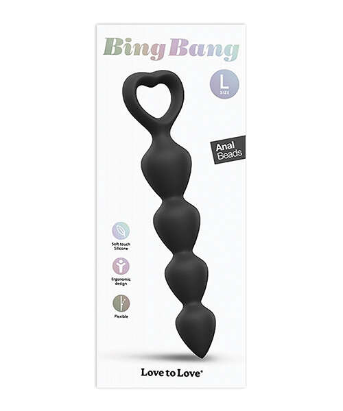 Love to Love Bing Bang Anal Bead - Black Onyx Large