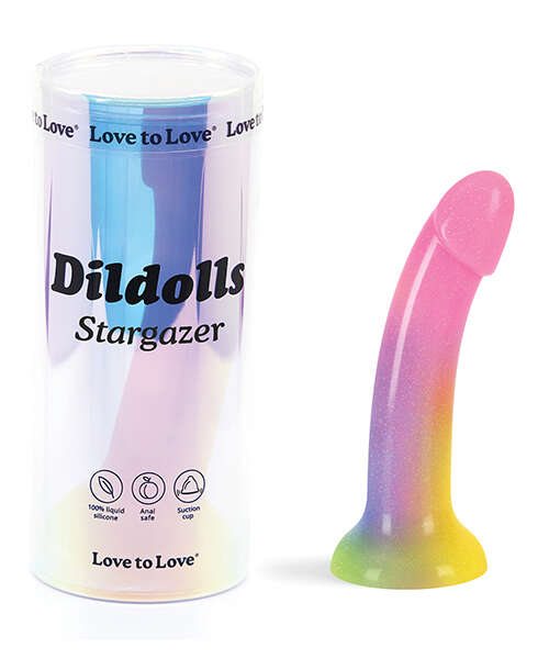 Love to Love Silicone Dildolls Stargazer - Gradient Rainbow w/Glitter