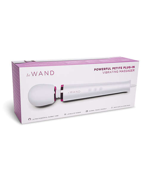Le Wand Powerful Petite Plug-In Vibrating Massager - White