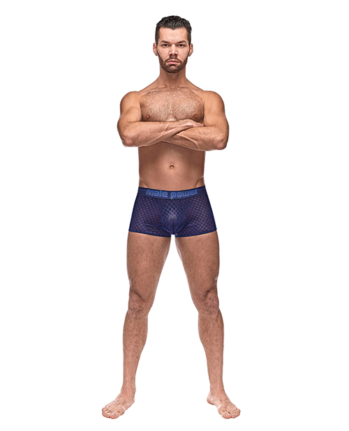 Diamond Mesh Mini Short Blue XL