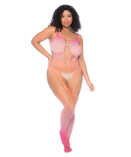 Floral Ombre Bodysuit - Pink Ombre QN