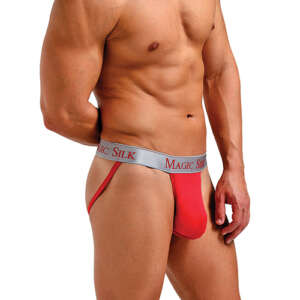 100% Silk Jock Strap Red S/M