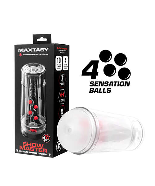 Maxtasy Show Master Non-Realistic Stroker - Clear