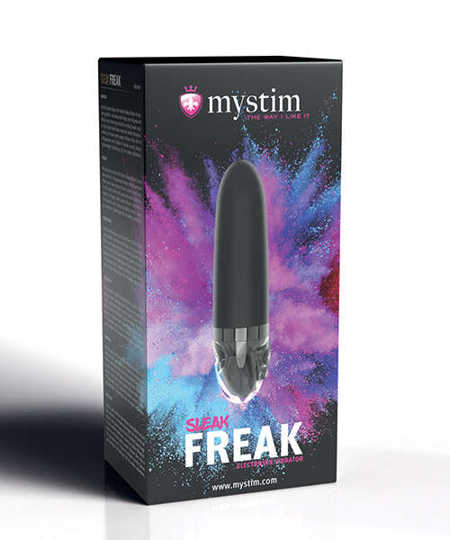 Mystim Sleak Freak eStim Straight Vibrator - Black