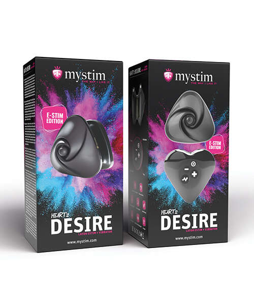 Mystim Hearts Desire eStim Layon Vibrator - Black